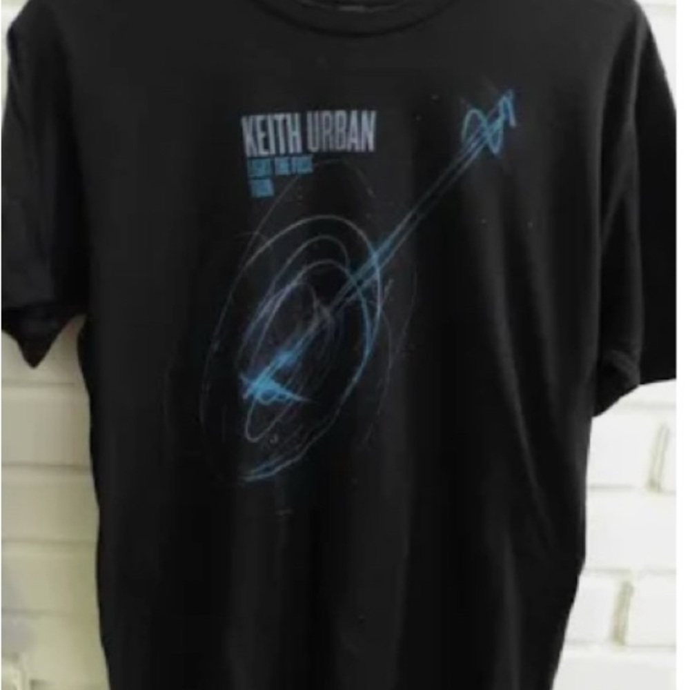 Keith urban vintage official concert tee Black Blue Graphic